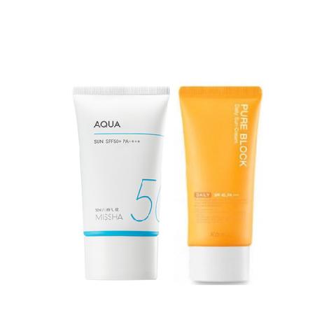 Missha Aqua Sun X A'pieu Hero Sunscreen Set A Missha Aqua Sun X A'pieu Hero Sunscreen Set A