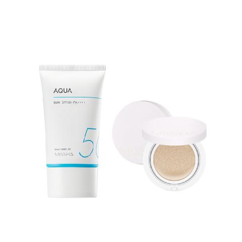 Missha Aqua Sun X Magic Cushion Cover Lastng # 21 Set Missha Aqua Sun X Magic Cushion Cover Lastng # 21 Set