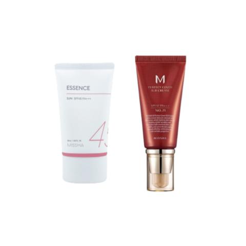 Missha Essence Sun X M Perfect Cover BB cream # 21 Set Missha Essence Sun X M Perfect Cover BB cream # 21 Set
