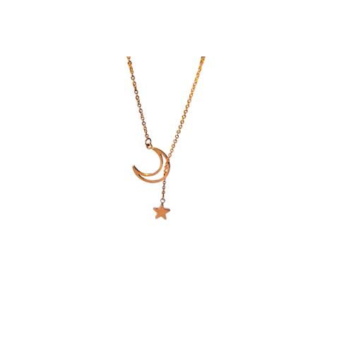 MsBlossom - Collier superposé étoile x lune - 1pièce - Rose Gold MsBlossom - Collier superposé étoile x lune - 1pièce - Rose Gold