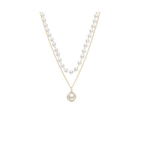 MsBlossom - Collier superposé de fausses perles - 1pièce - Silver MsBlossom - Collier superposé de fausses perles - 1pièce - Silver