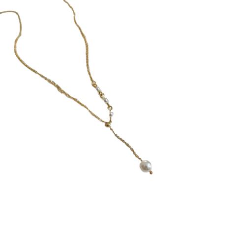 MsBlossom - Collier superposé de perles - 1pièce - Gold MsBlossom - Collier superposé de perles - 1pièce - Gold