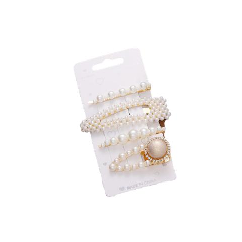 MsBlossom - Pinces à cheveux en fausse perle - 1set(4pièces) - Pearl MsBlossom - Pinces à cheveux en fausse perle - 1set(4pièces) - Pearl