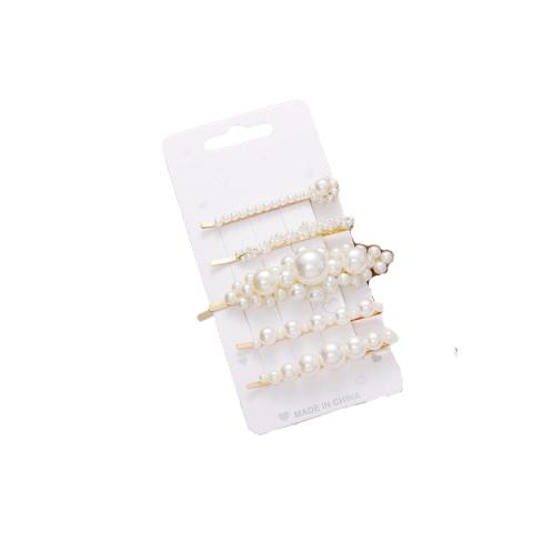 MsBlossom - Pinces à cheveux en fausse perle - 1set(5pièces) - Pearl