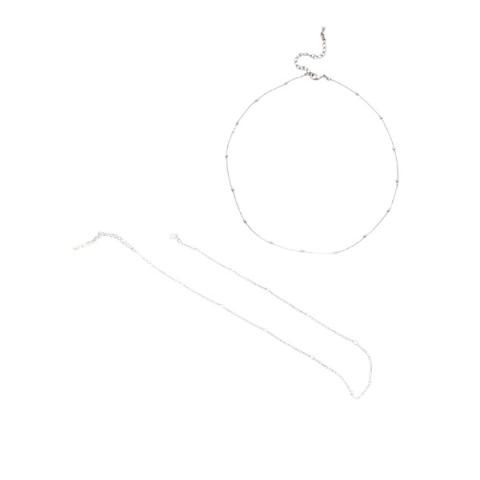 MsBlossom - Tour de Cou à Perles en Métal Plaqué - 1pc -... MsBlossom - Tour de Cou à Perles en Métal Plaqué - 1pc -...