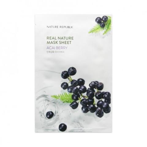 NATURE REPUBLIC - Masque en feuille Real Nature - Acai Berry - 1pièce NATURE REPUBLIC - Masque en feuille Real Nature - Acai Berry - 1pièce