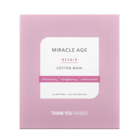 [Offres] THANK YOU FARMER - Miracle Age Repair Cotton Mask - 5pièce
