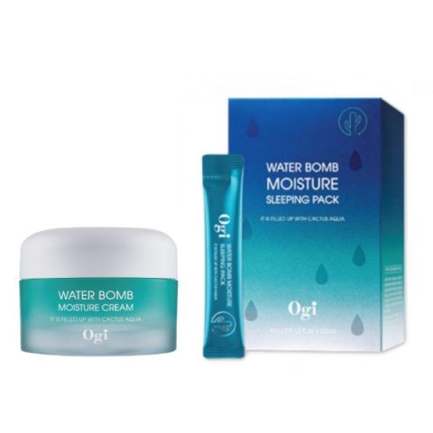 OGI - Water Bomb Moisture Cream + Sleeping Pack - 50ml + 20 pièces