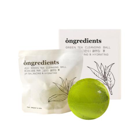 ongredients - Boule nettoyante au thé vert de Jeju - 60g ongredients - Boule nettoyante au thé vert de Jeju - 60g