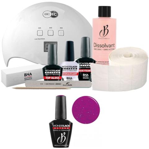 Pack Beauty Nails + Lampe 48 watts Wonderlack Extrême Beautynails Purple Pink