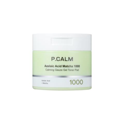 P.CALM - Disques toniques apaisants en gaze de gel Matcha 1000 à l'acide azélaïque - 110g /60ea