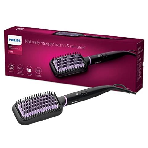 Philips BHH880/00 Brosse lissante chauffante StyleCare Essential, Zone de brossage ultra-large, Technologie ThermoProtect, Revêtement en céramique tourmaline Philips BHH880/00 Brosse lissante chauffante StyleCare Essential, Zone de brossage ultra-large, Technologie ThermoProtect, Revêtement en céramique tourmaline