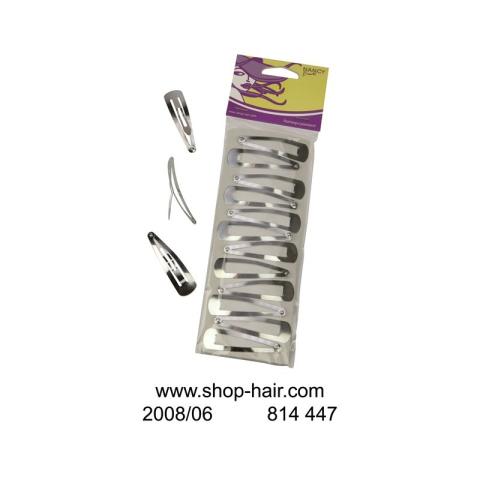 Pinces Clips Cheveux argentées X12 GM Pinces Clips Cheveux argentées X12 GM