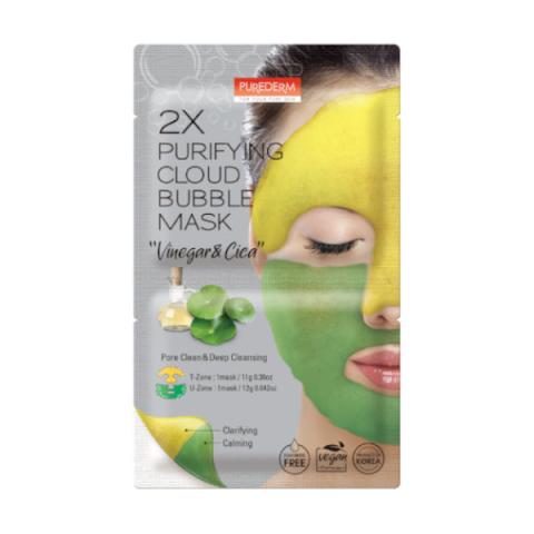 PUREDERM - 2X Masque Bulle Nuage Purifiant "Vinaigre &... PUREDERM - 2X Masque Bulle Nuage Purifiant "Vinaigre &...