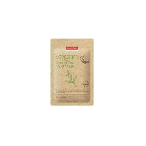 PUREDERM - Masque de boue au thé vert végétalien - 15g