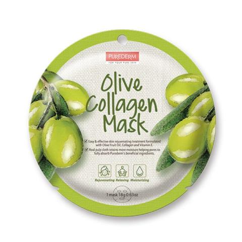 PUREDERM - Masque Cercle - Olive Collagen - 1pièce PUREDERM - Masque Cercle - Olive Collagen - 1pièce