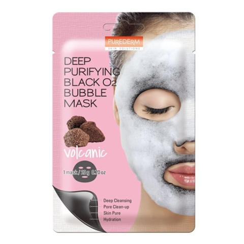 PUREDERM - Masque en tissu purifiant moussant Deep Purifying Black PUREDERM - Masque en tissu purifiant moussant Deep Purifying Black