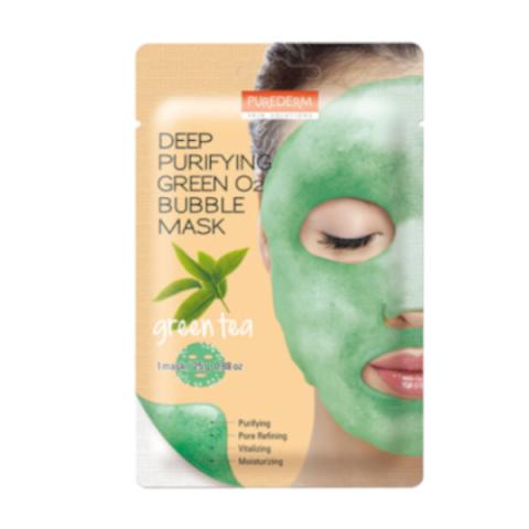 PUREDERM - Masque en tissu purifiant moussant Deep Purifying Black
