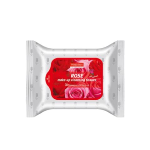 PUREDERM - Tissus démaquillants naturels - Rose - 30pièce PUREDERM - Tissus démaquillants naturels - Rose - 30pièce
