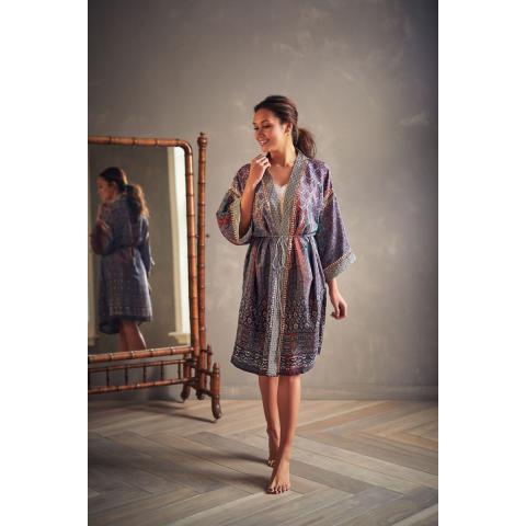 Rituals Jaypur Saree Kimono Lily Blue Rituals Jaypur Saree Kimono Lily Blue