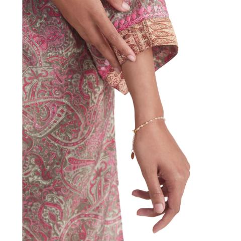Rituals Rose Quartz Bead Chain Bracelet Gold Plated Rituals Rose Quartz Bead Chain Bracelet Gold Plated