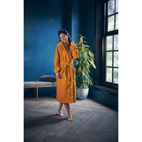Rituals Super Smooth Cotton Bathrobe Women M Ocre Yellow