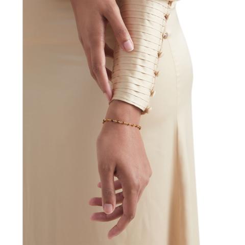 Rituals Tiger Eye Bead Chain Bracelet Gold Plated Rituals Tiger Eye Bead Chain Bracelet Gold Plated
