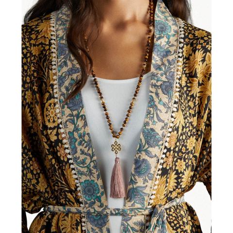 Rituals Tiger Eye Mala Necklace Gold Plated Rituals Tiger Eye Mala Necklace Gold Plated