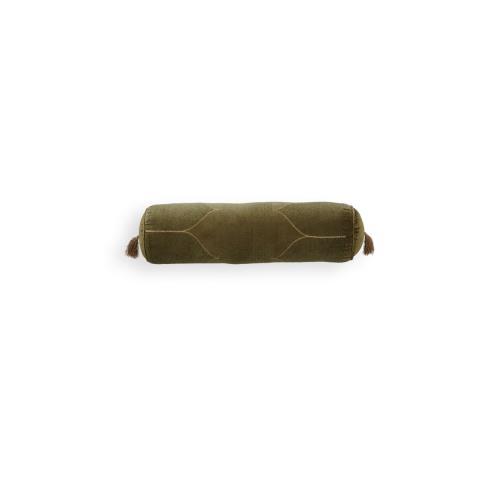 Rituals Vellore Cotton Velvet Bolster Cushion Moss Green Rituals Vellore Cotton Velvet Bolster Cushion Moss Green