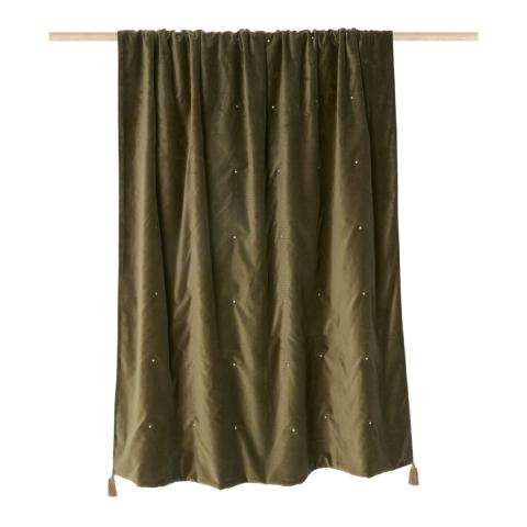 Rituals Vellore Cotton Velvet Throw 180x140cm Moss Green Rituals Vellore Cotton Velvet Throw 180x140cm Moss Green