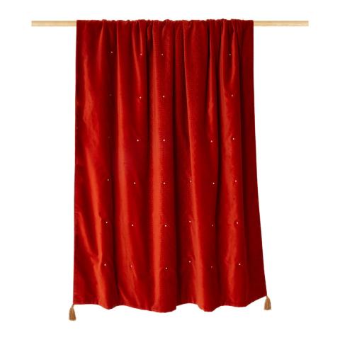 Rituals Vellore Cotton Velvet Throw 180x140cm Warm Orange Rituals Vellore Cotton Velvet Throw 180x140cm Warm Orange