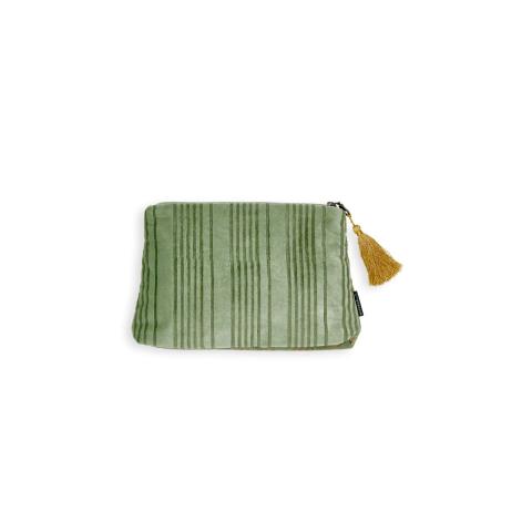 Rituals Vellore Medium Cotton Velvet Pouch Sage Green