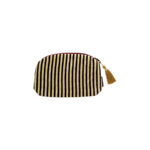 Rituals Vellore Small Cotton Velvet Pouch Jade Green Stripe Rituals Vellore Small Cotton Velvet Pouch Jade Green Stripe