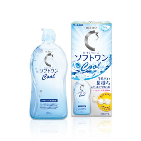 Rohto Mentholatum - C Cube SOFTONE Cool A pour lentilles de contact souples - 500ml Rohto Mentholatum - C Cube SOFTONE Cool A pour lentilles de contact souples - 500ml
