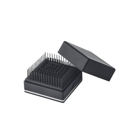 SALONIA - Brosse carrée ION (100V-240V) SL-014BK - 1pièce - Black