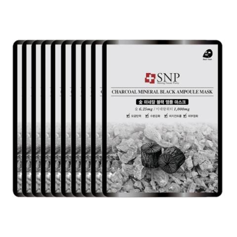 SNP - Masque ampoule noir minéral au charbon - 10pièces SNP - Masque ampoule noir minéral au charbon - 10pièces