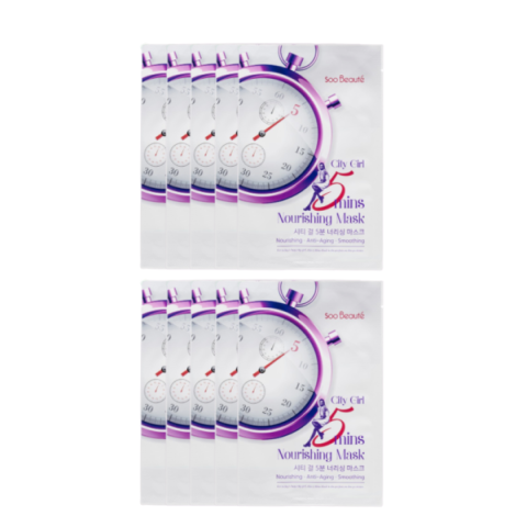 Soo Beaute - City Girl 5 Mins Masque Nourrissant - 10pièces Soo Beaute - City Girl 5 Mins Masque Nourrissant - 10pièces