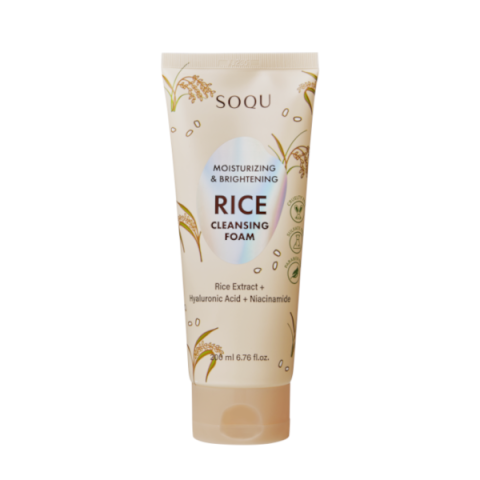 SOQU - Nettoyant à la mousse de riz hydratant et éclaircissant - 200ml