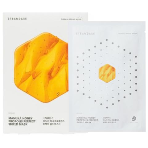 STEAMBASE - Masque Bouclier Parfait Miel de Manuka Propolis - 5pièces STEAMBASE - Masque Bouclier Parfait Miel de Manuka Propolis - 5pièces