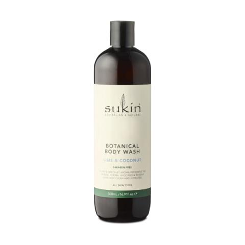 Sukin - Gel douche botanique au parfum de citron vert et de noix de coco - 500ml