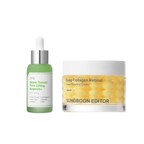 SUNGBOON EDITOR - Deep Collagen Retinol Power Boosting Capsule Cream - 50ml (1ea) + Green Tomato Pore Lifting Ampoule+ - 30ml... SUNGBOON EDITOR - Deep Collagen Retinol Power Boosting Capsule Cream - 50ml (1ea) + Green Tomato Pore Lifting Ampoule+ - 30ml...