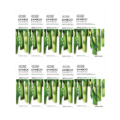 THE FACE SHOP - Masque pour le visage Real Nature - Bambou - 10pièces