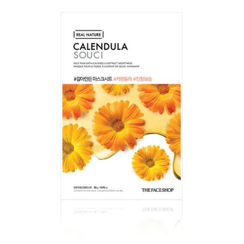 The Face Shop - Masque Visage Real Nature - Calendula - 1pièce The Face Shop - Masque Visage Real Nature - Calendula - 1pièce