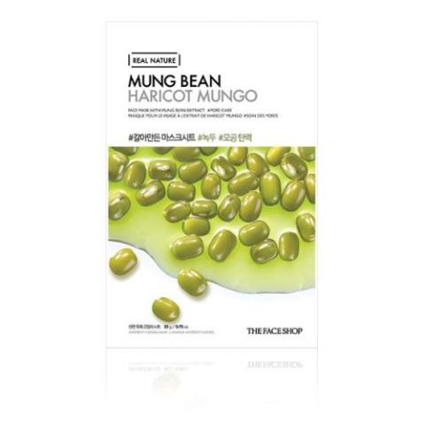 The Face Shop - Masque Visage Real Nature - Mung Bean - 1pièce The Face Shop - Masque Visage Real Nature - Mung Bean - 1pièce
