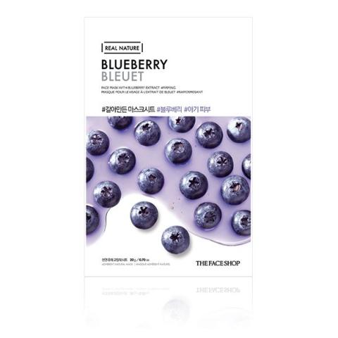 THE FACE SHOP - Nature réelle, Masque - Blueberry - 1pièce THE FACE SHOP - Nature réelle, Masque - Blueberry - 1pièce