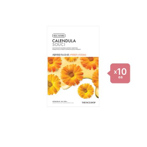 THE FACE SHOP - Real Nature Face Mask - Calendula - 1pc (10ea) Set THE FACE SHOP - Real Nature Face Mask - Calendula - 1pc (10ea) Set