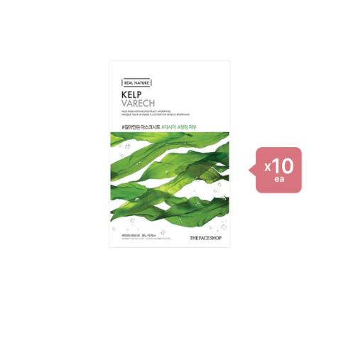 THE FACE SHOP - Real Nature Face Mask - Kelp - 1pc (10ea) Set THE FACE SHOP - Real Nature Face Mask - Kelp - 1pc (10ea) Set