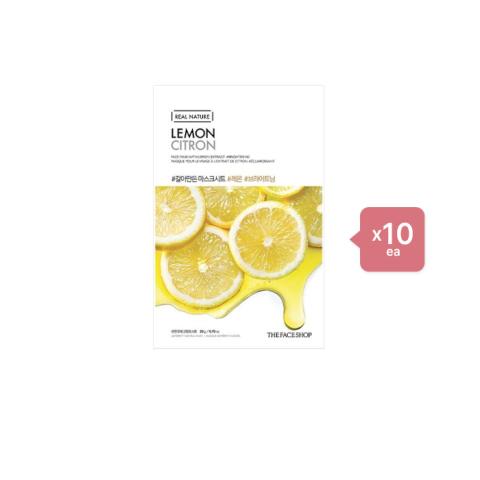 THE FACE SHOP - Real Nature Face Mask - Lemon - 1pc (10ea) Set THE FACE SHOP - Real Nature Face Mask - Lemon - 1pc (10ea) Set