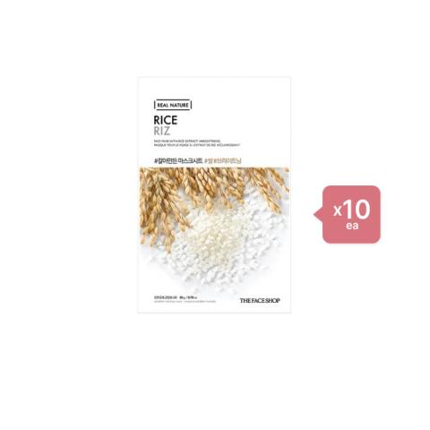 THE FACE SHOP - Real Nature Face Mask - Rice - 1pc (10ea) Set