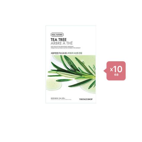 THE FACE SHOP - Real Nature Face Mask - Tea Tree - 1pc (10ea) Set THE FACE SHOP - Real Nature Face Mask - Tea Tree - 1pc (10ea) Set